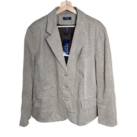 Chaps Jackets & Blazers - Chaps NWT Sportwear Blazer 24W Women's Brown